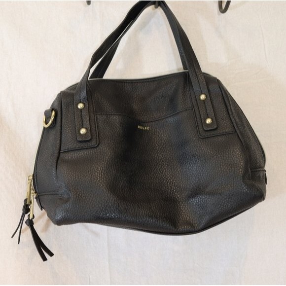 Let your light Shine Relic Navy Blue Handbag Pebbled Leather - Picture 1 of 12